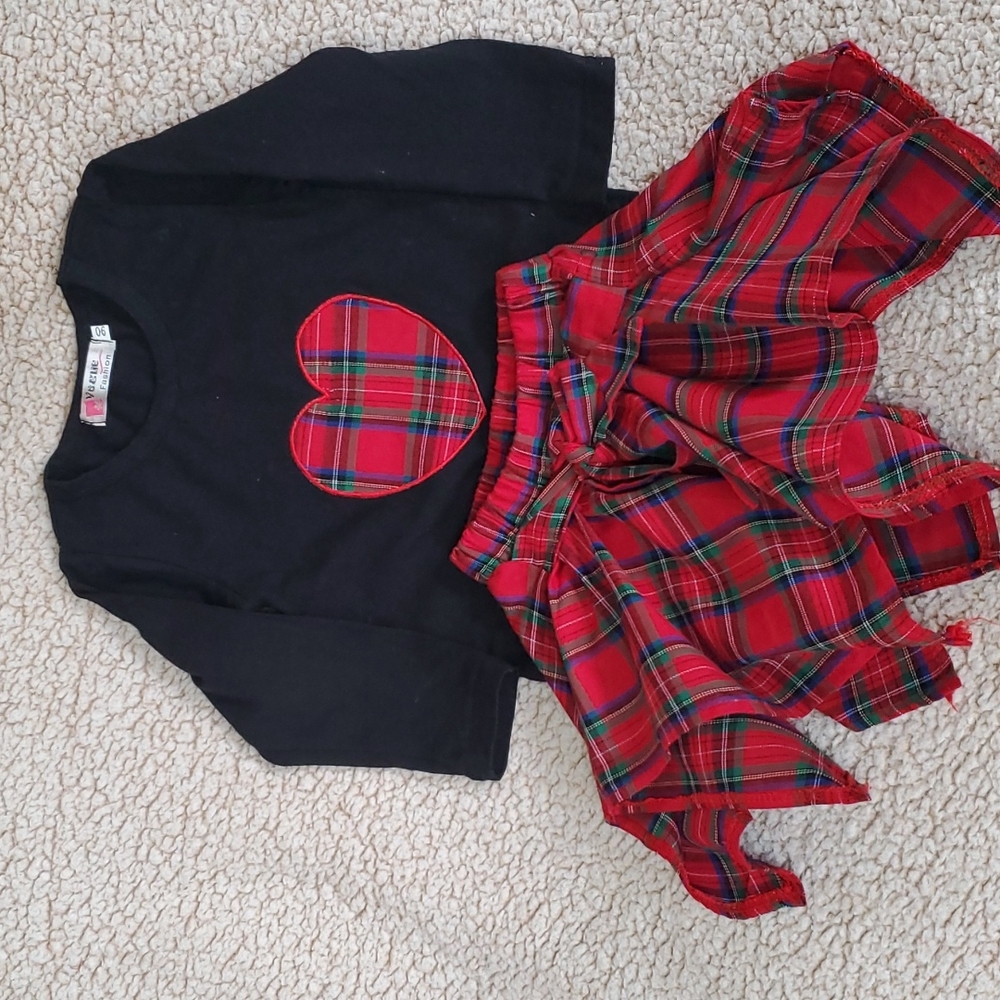 Toddler girls skirt & top set